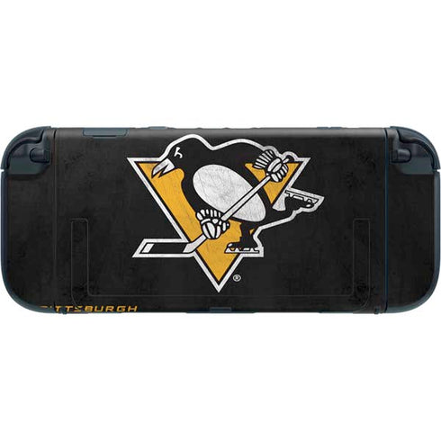 NHL Pittsburgh Penguins Distressed Nintendo Switch 2 (2025) with Joy-Con Skin